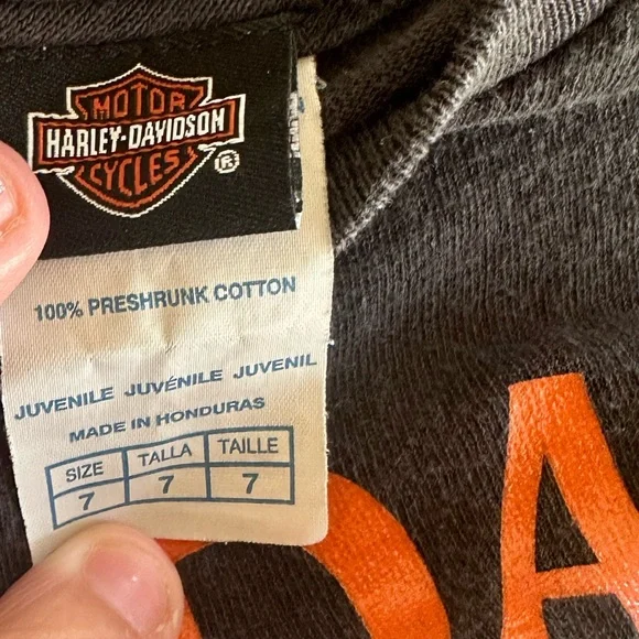 Harley Davidson kids tee size 7 - Picture 2 of 2
